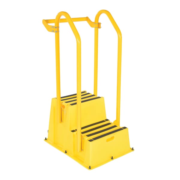 2 Steps, 57.25 Overall Height, Polyethylene, Yellow